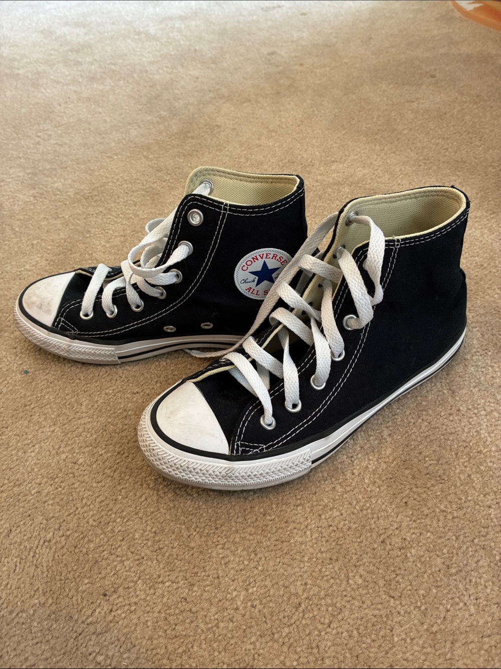 Girls Converse High Tops Black Size 2
